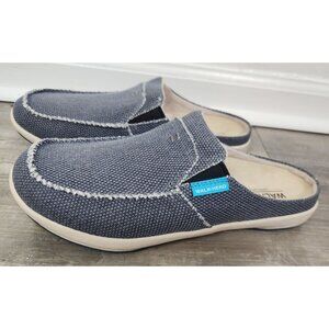 Walk-Hero Women's Sz. 10.5 Canvas Arch Support Slippers In Navy NWOT